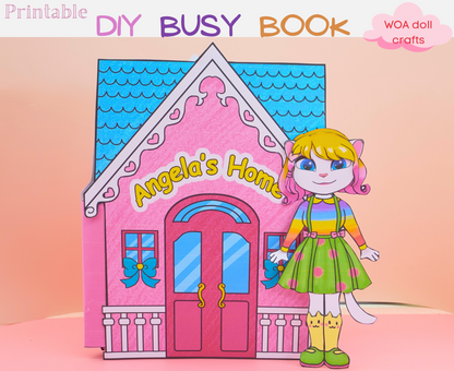 Angela’s house printables 🏠 DIY kit for your little one - Paper doll house - Activity book for kids 🏠 Woa Doll Crafts