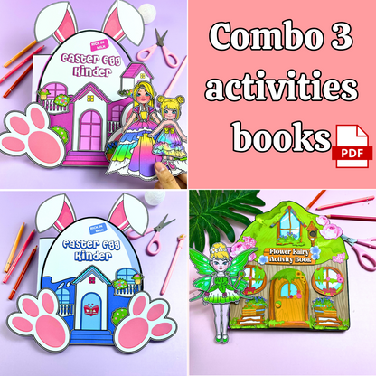 Education activity book for kid |  Easter egg kinder doll house, Safe Paper Toy for kid, Gift for kids, Birthday Gifts