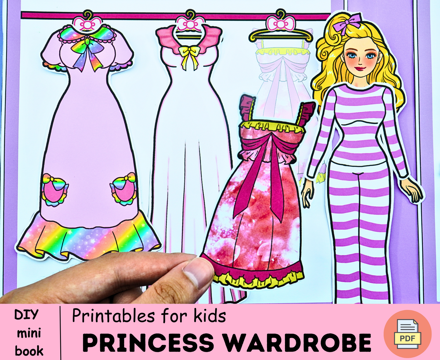Pijama wardrobe for Printable Paper Doll Dress Up Kit 🌈DIY Busy Book | Easy Paper Craft | Girls Crafts | Holiday Home Activity for Kids 🌈 Woa Doll Crafts