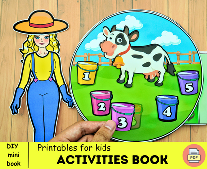 Farm Busy Book Printable 🌈 Toddler First Busy Book Pdf | Farm Animals Busy Binder | Preschool Activities 🌈 Woa Doll Crafts