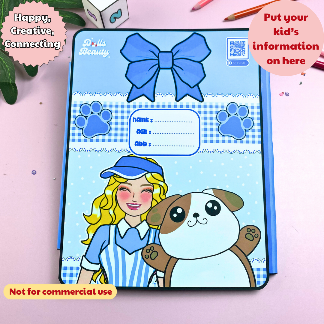 Education Activity Book | Dog Care Spa, Safe Paper Toy for kid, Unique Birthday Gifts, Family connection, Limit screen time, Boost creativity