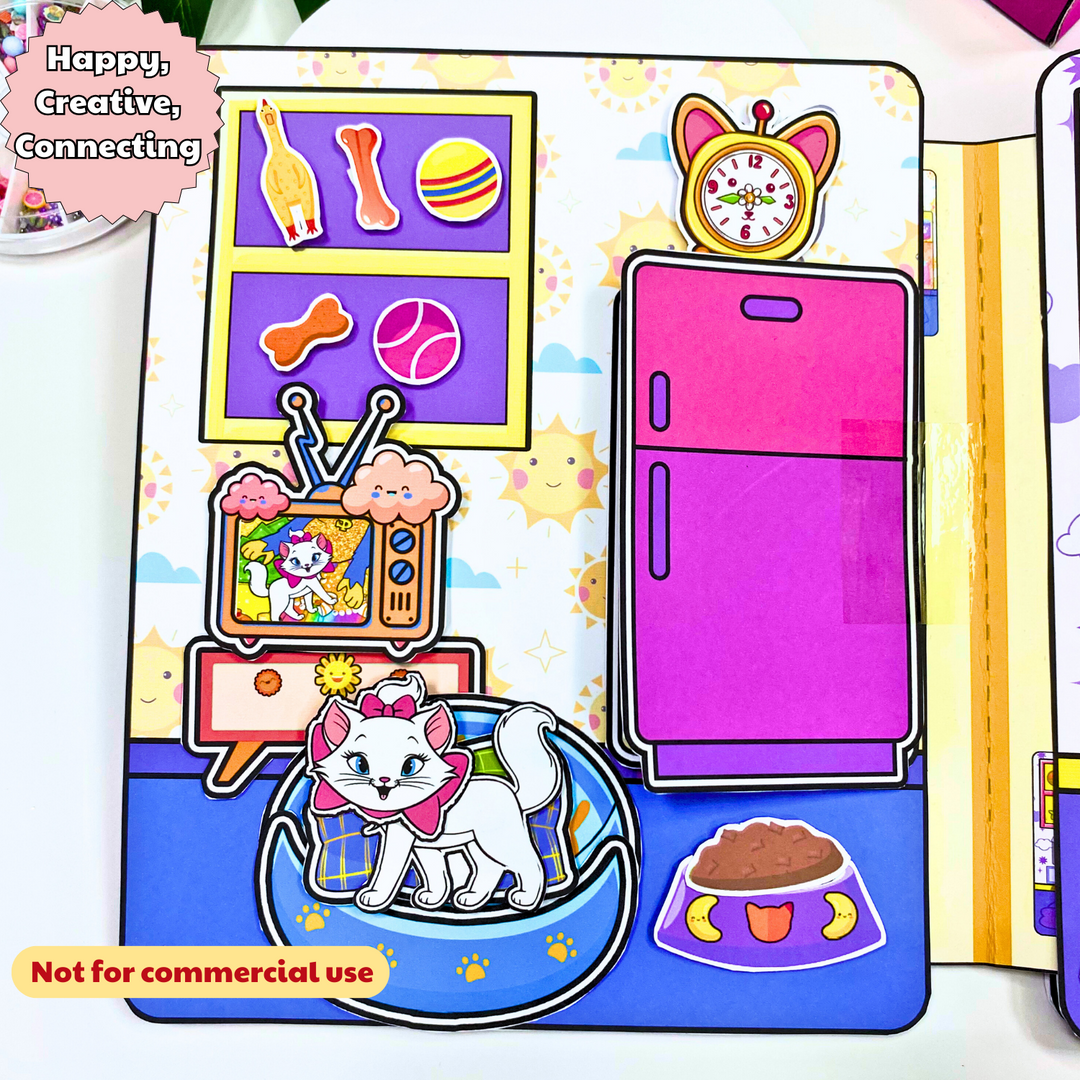 Education Activity Book | Pet Hotel Doll House | Activity Book, Fun Paper Toy for kid, Unique Birthday Gifts, Family connection, Limit screen time, Boost creativity