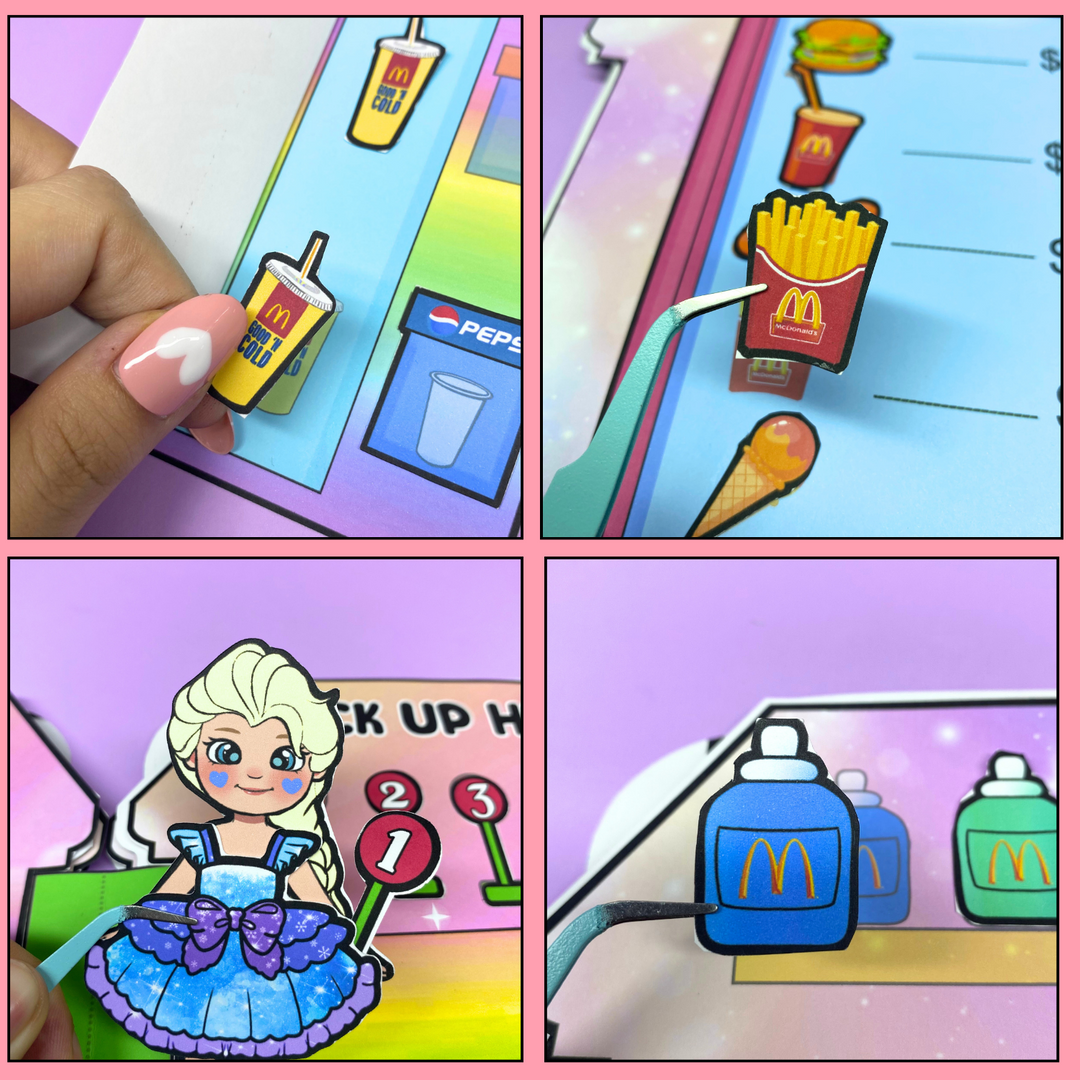 Education Activity Book | Mini McDonald Shop | DIY busy book | Handmade shopping activity book| Job busy book | Career busy book