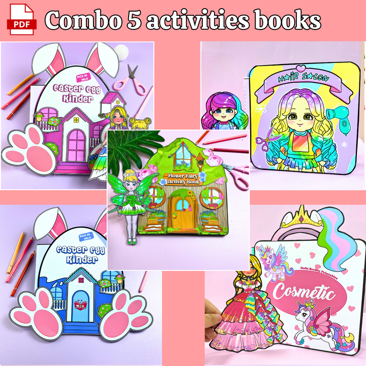 Education activity book for kid |  Easter egg kinder doll house, Safe Paper Toy for kid, Gift for kids, Birthday Gifts