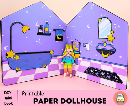 Barbie's moon house printables 🌙 DIY kit for your little one - Paper doll house - Activity book for kids 🌙 Woa Doll Crafts