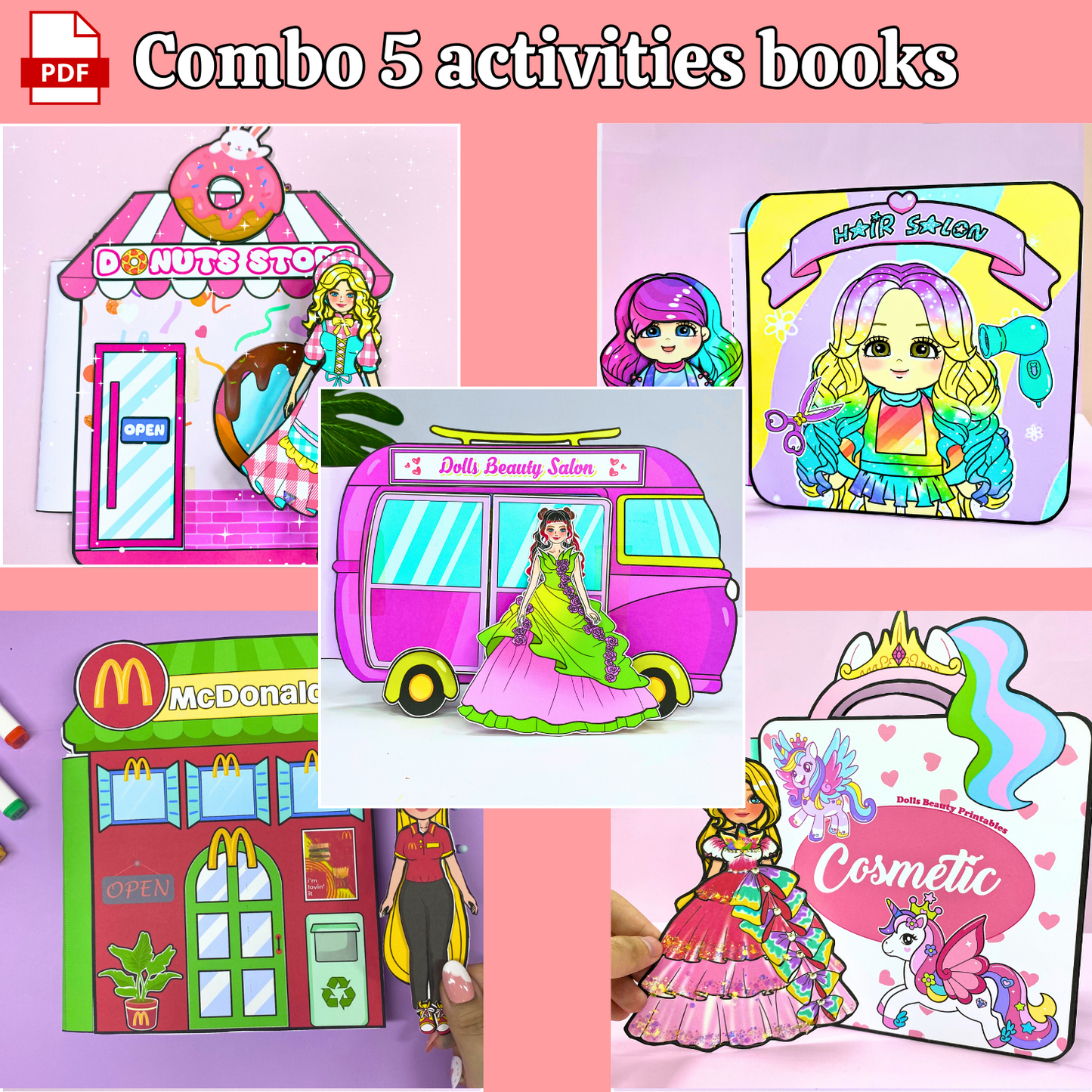 Education Activity Book | Mini McDonald Shop | DIY busy book | Handmade shopping activity book| Job busy book | Career busy book