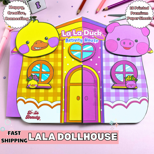 Education Activity Book | Lala Duck & Pig House, Safe Paper Toy for kid, Unique Birthday Gifts, Family connection, Limit screen time, Boost creativity