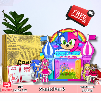 USA, Free Shipping, Sonic Park, Paper Crafts for Kids, DIY Unique Holiday Gift for kids