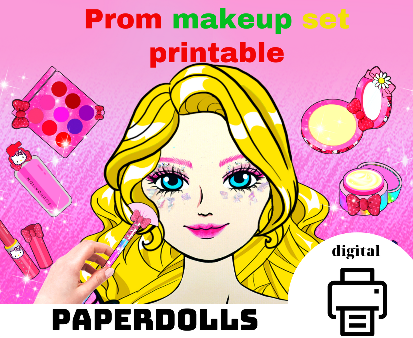 Lovely Make up mini set Printable Paper Dollhouse 🌈DIY kit for Kids Activities - Paper doll house - Happy mothers day - Toddler busy book  🌈 Woa Doll Crafts