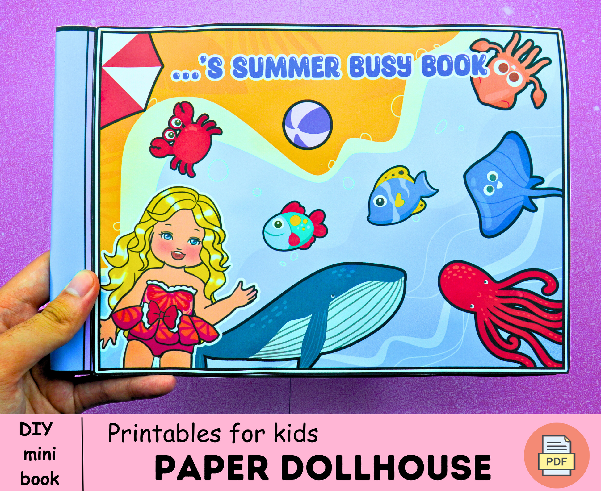 Printable Dollhouse Busy Book & Activities for Kids PDF 