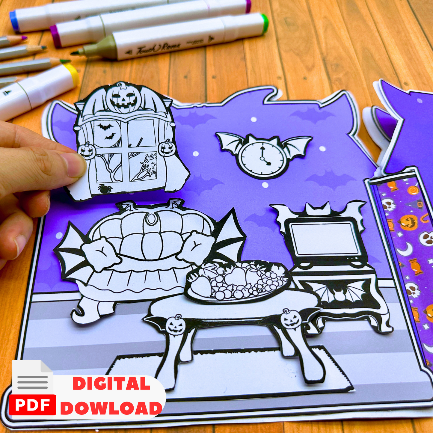 Coloring Halloween Toca house printable 🌈  Printable Toca Boca Witch Paper Doll | Activity for Kids | Quiet book pages 🌈 Woa Doll Crafts