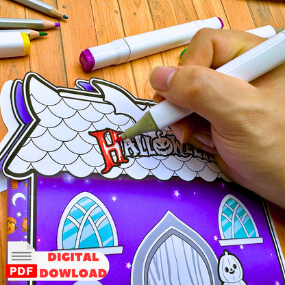 Coloring Halloween Toca house printable 🌈  Printable Toca Boca Witch Paper Doll | Activity for Kids | Quiet book pages 🌈 Woa Doll Crafts