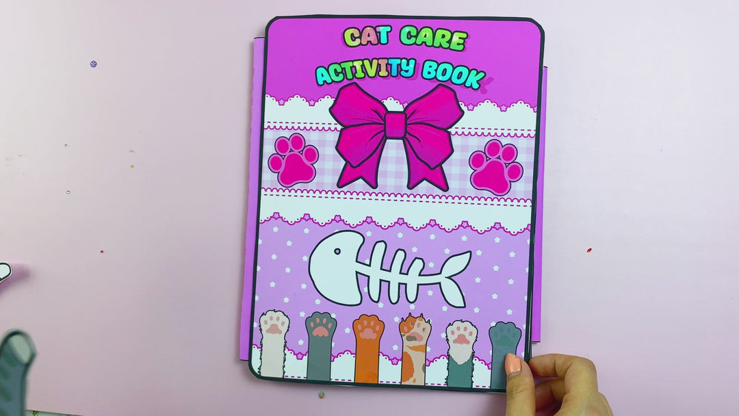 Education Activity Book | Barbie Take Care Cat, Safe Paper Toy for kid, Unique Birthday Gifts, Family connection, Limit screen time, Boost creativity