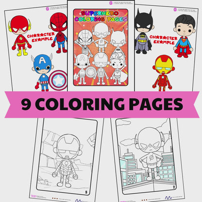Color Toca Boca Paper Doll Clothes | Toca Boca Super Hero papercraft | 09 Coloring Pages | Montessori coloring page| Coloring Sheets Book 🌈 Woa Doll Crafts