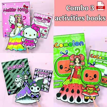 Education Activity Book | Kuromie Blind Bag Printables, interesting games for kids, handmade diy crafts, Paper Dolls, Gifts for kids, Mothers day gift 2024