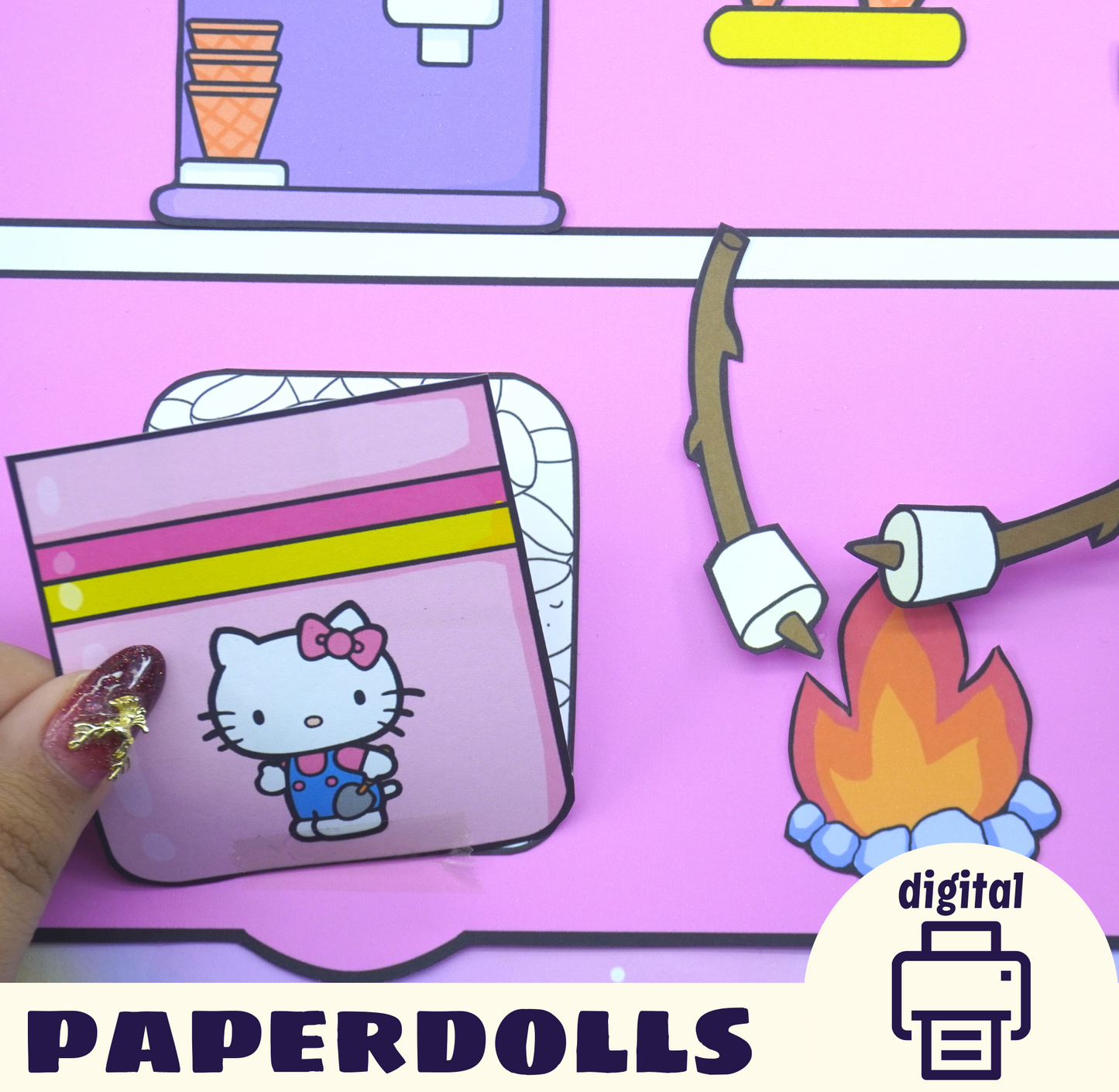 Hello Kitty Printable School Supplies Set 🌸 Refresh your study style w –  WOA DOLL CRAFT