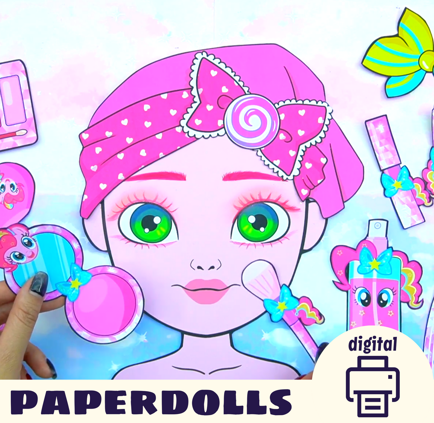 Barbie Make up mini set 💃 29 pages Printable Paper Dollhouse | 😍 Paper Doll House | DIY crafts for kids | Woa Doll Crafts