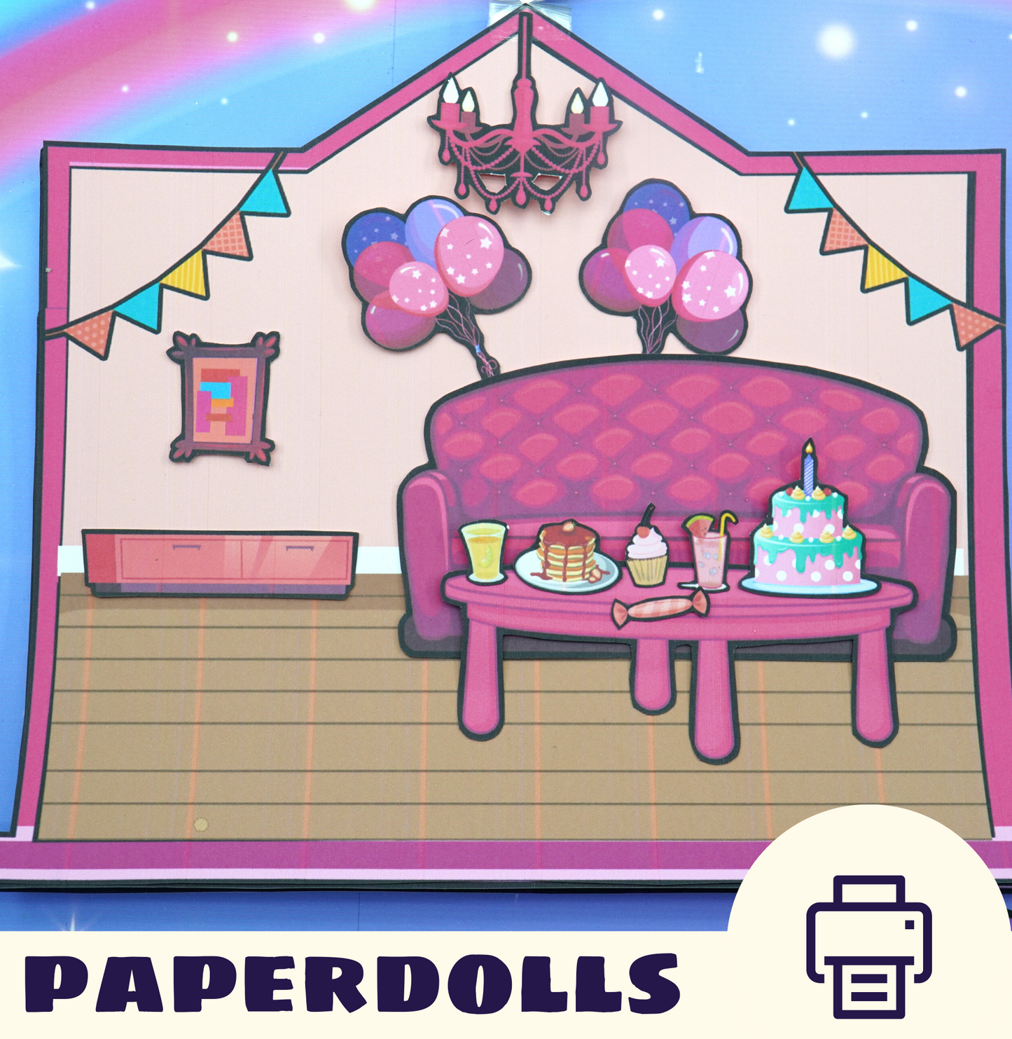 PAPER DOLL + PAPER DOLL HOUSE