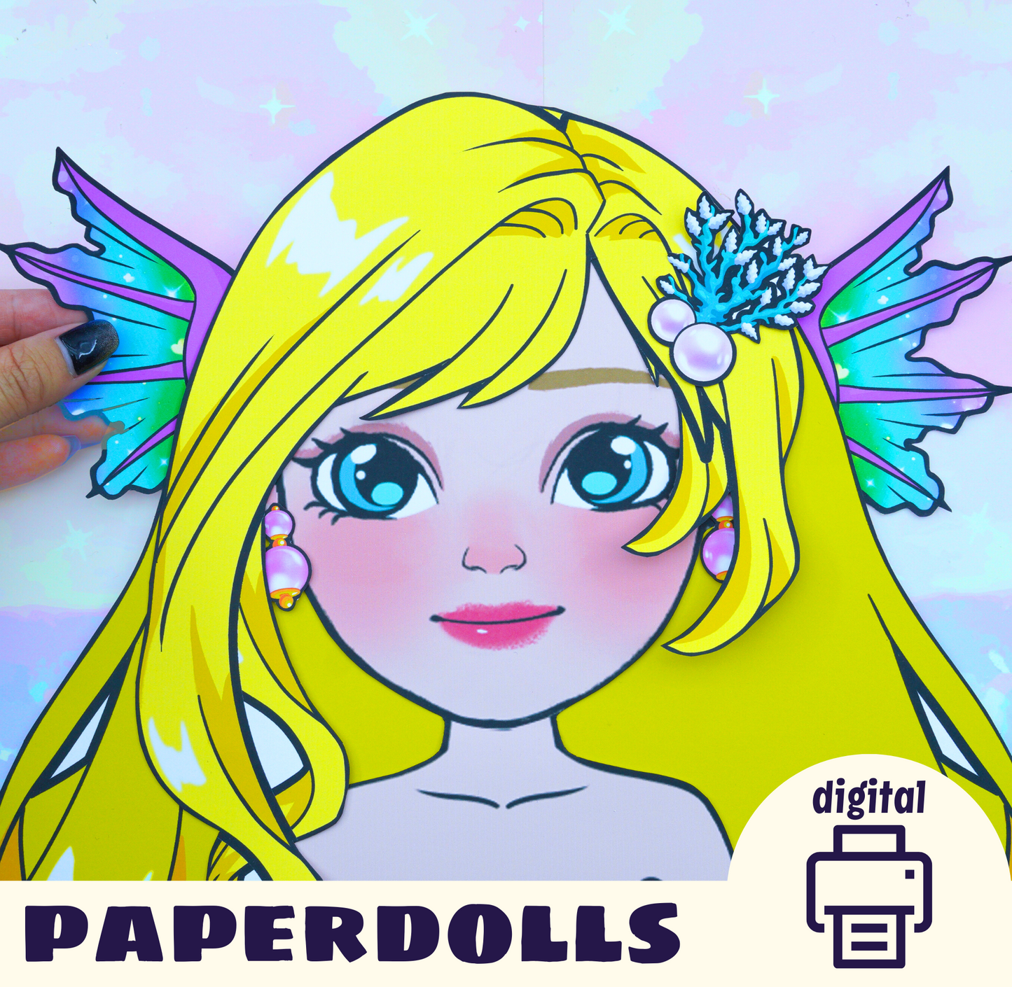 Little Mermaid Make Up Printables | 32 pages mermad barbie doll busy book | DIY kit, Kids Activities,Paper Doll House | DIY crafts for kids | Woa Doll Crafts