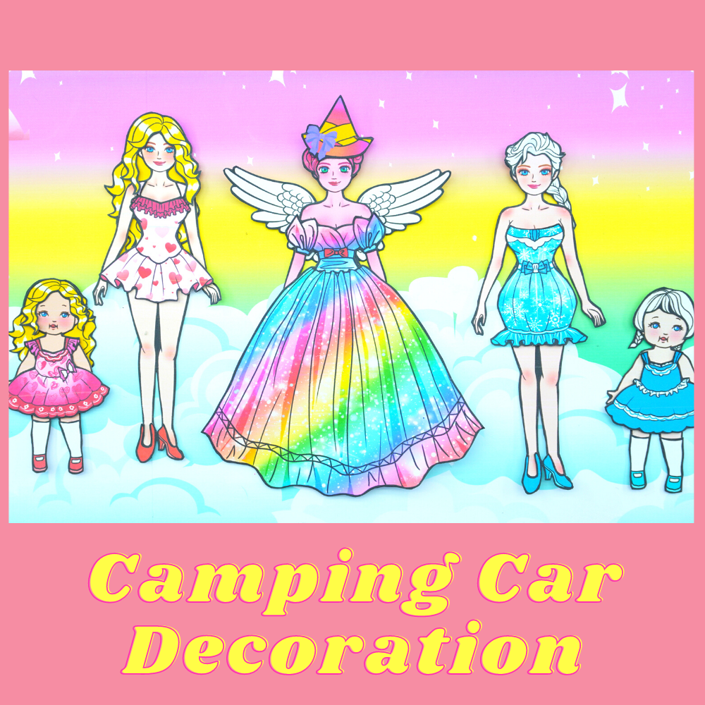 Printable Camping Car Decor book for kids, PDF, Instant download, DIY Kits